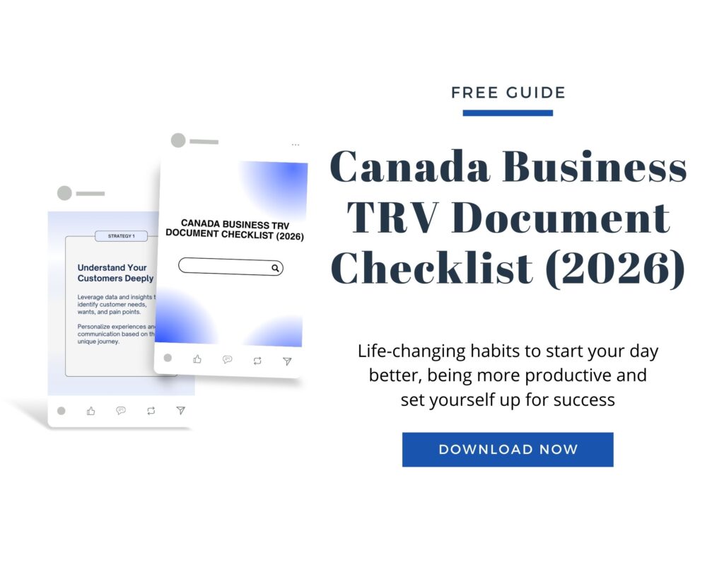 Canada Business TRV Document Checklist (2026)
